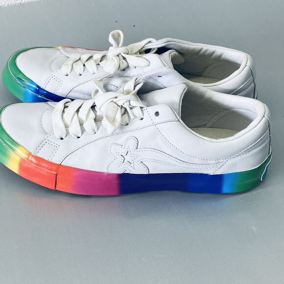 Converse Golf le Fleur One Star Ox Rainbow Sneaker Mens 11 Womens 13 LGBQ Pride - Picture 3 of 11